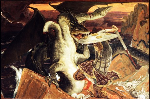 Ivan Tsarevich fought Zmey Gorynych.