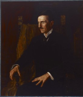 Portrait of Nikola Tesla (1856-1943).