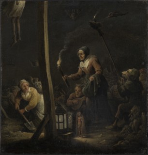 Witches under the gallows.