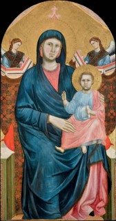 Madonna and Child Enthroned with Two Angels.
