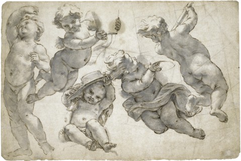 Five flying putti.