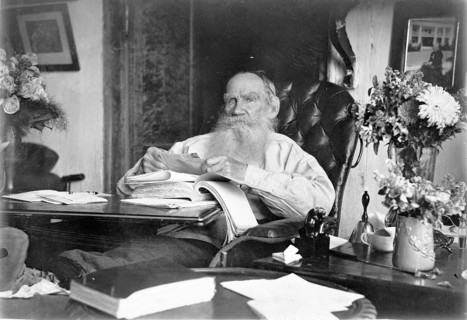 Portrait of the author Count Lev Nikolayevich Tolstoy (1828-1910) on 80th birthday.