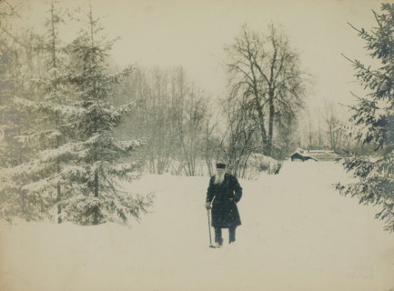 Count Lev Nikolayevich Tolstoy walking.