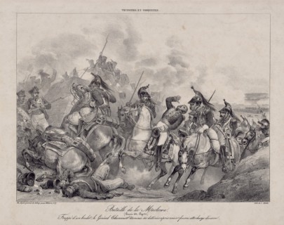 The Death of General Count Auguste de Caulaincourt at Borodino.
