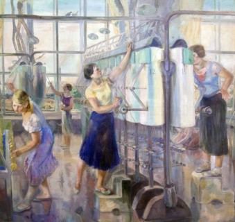 Women's workshop at the Sevkabel Factory.