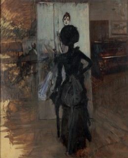 Woman in Black who Watches the Pastel of Signora Emiliana Concha de Ossa.