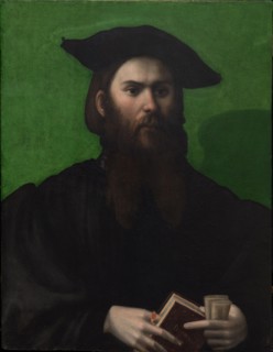 Portrait of a Man with Petrarchino.