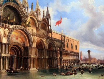 The Piazza San Marco by high water.
