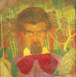 Self-portrait. Sketch for a fresco painting.