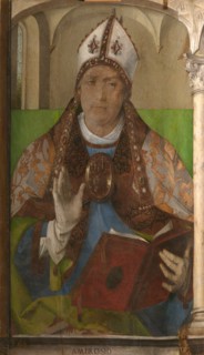 Saint Ambrose, Archbishop of Milan.