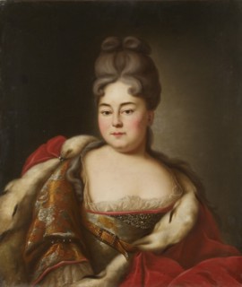 Portrait of Grand Duchess Natalya Alexeevna of Russia (1673-1716), sister of tsar Peter the Great.