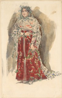 Spring. Costume design for the theatre play Snow Maiden by Alexander Ostrovsky.