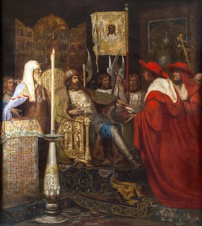 Alexander Nevsky Receiving Papal Legates.