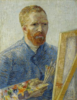 Self-portrait at the easel.