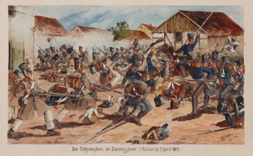 The Battle of Möckern on April 5, 1813.