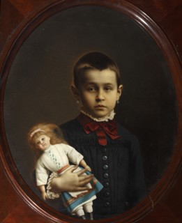 Portrait of a Girl With Doll In Her Hand.