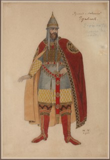 Costume design for the opera Ruslan and Lyudmila by M. Glinka.