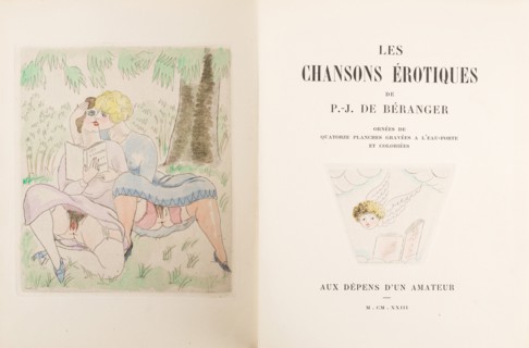 Frontispiece to Les chansons érotiques by Pierre-Jean de Béranger.