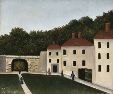 Walkers in a park.