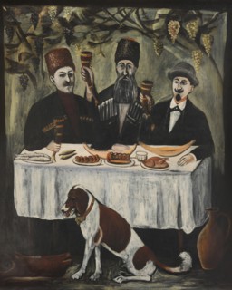 Feast in a vine pergola.