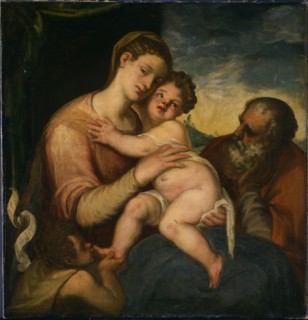 The Holy Family with John the Baptist.