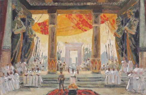 Stage design for the opera Salammbô by Modest Mussorgsky.