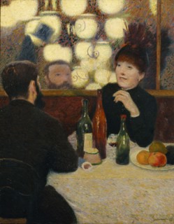 At the Café de la Nouvelle Athènes.