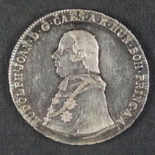 The Slovak thaler of the enthronement of Archduke Rudolph as Archbishop.