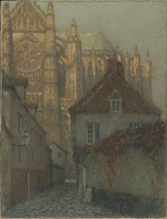 The Beauvais Cathedral at sunset.