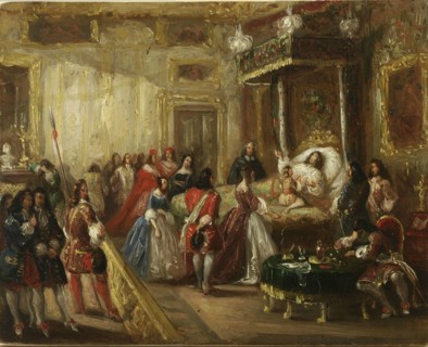 The death of Louis XIV in Versailles.