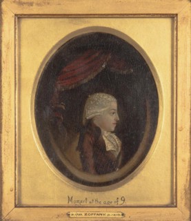 Portrait of Wolfgang Amadeus Mozart at the age of 9.