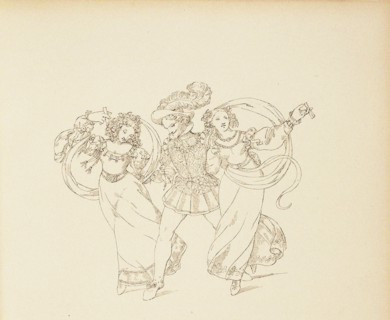 Illustration for Opera The Marriage of Figaro by Wolfgang Amadeus Mozart.