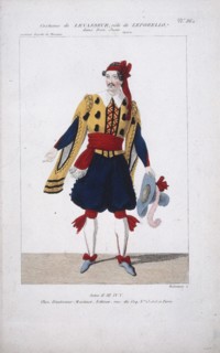 Costume design for the opera Don Juan by Wolfgang Amadeus Mozart.