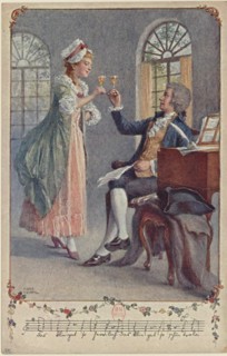 Wolfgang Amadeus and Constanze Mozart.