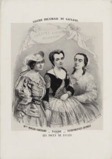 Caroline Miolan-Carvalho, Delphine Ugalde and Caroline Duprez in Le Nozze di Figaro by Wolfgang Am