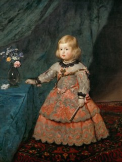 Portrait of the Infanta Margaret Theresa (1651-1673) in a pink Dress.