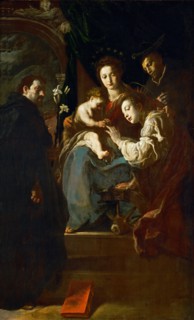 The Mystical Marriage of Saint Catherine with Saints Dominic and Peter Martyr.
