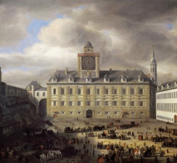 Main square inside the Imperial castle in Vienna.