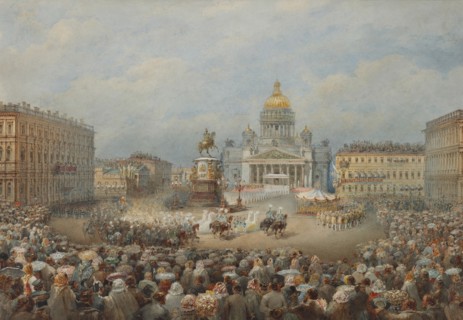 Opening ceremony of the Monument to Nicholas I on the Mariinsky Square.