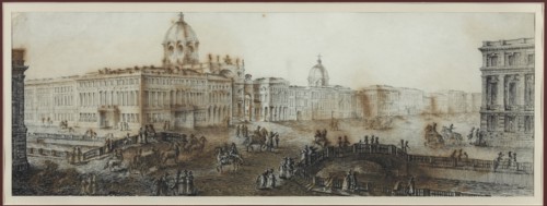 Nevsky Prospekt near the Catherine Canal in Saint Petersburg.