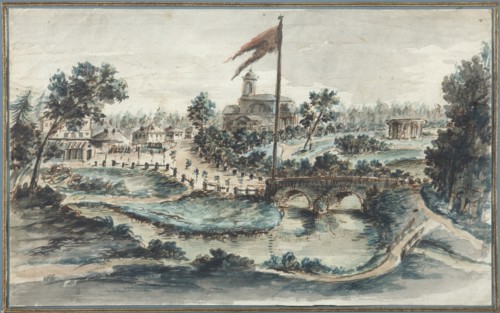 View of the Pavlovsk Park with the Hospital of St Mary Magdalene.