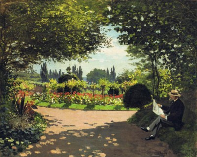 Adolphe Monet in the Garden of Le Coteau at Sainte-Adresse, 1867.