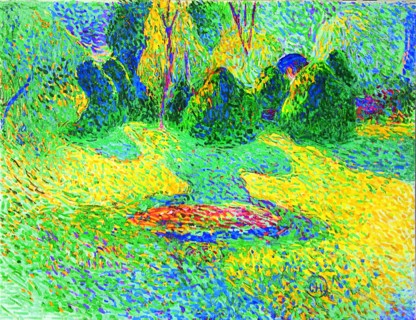 In the Garden of Pretzfeld Castle, 1905.