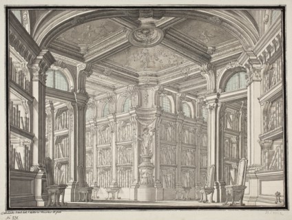 Design for the interior decoration of a Library, Mid of the 18th cen..