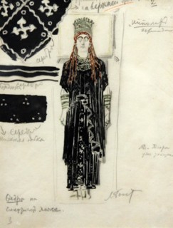 Phaedra. Costume design for the Ballet Hippolytus after Euripides, 1902.