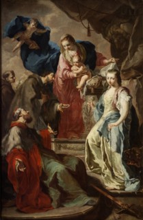 Virgin Mary with Four Saints, ca 1735.