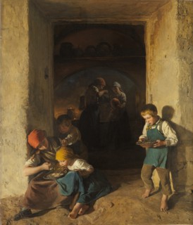 Children Receiving their Breakfast, 1859.