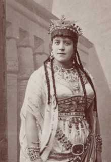Rosine Bloch (1832-1891) in opera Aida by Giuseppe Verdi, Paris, Théâtre national de l'Opéra, 22.03.