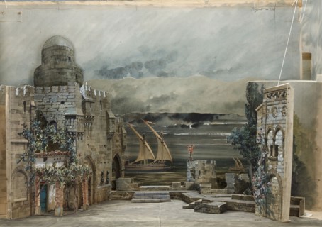 Set design for the Opera Otello by Giuseppe Verdi, Paris, Théâtre national de l'Opéra, 12.10.1894, 1