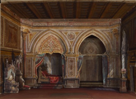 Set design for the Opera Otello by Giuseppe Verdi, Paris, Théâtre national de l'Opéra, 12.10.1894, 1